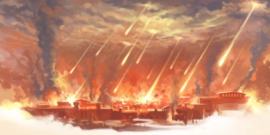 the Lord rained burning sulfur on Sodom and Gomorrah