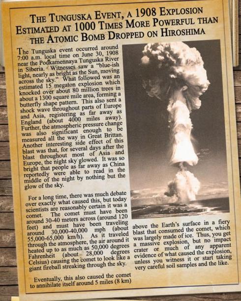 the Tunguska explosion of 1908