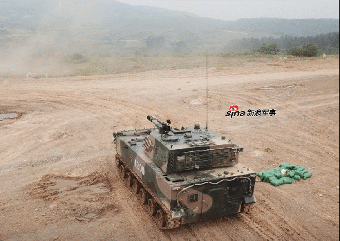 Chinese army artillery field training ani