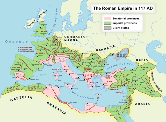 Roman Empire in 117 ad