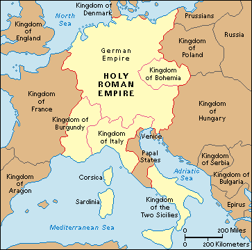 The Holy Roman Empire map