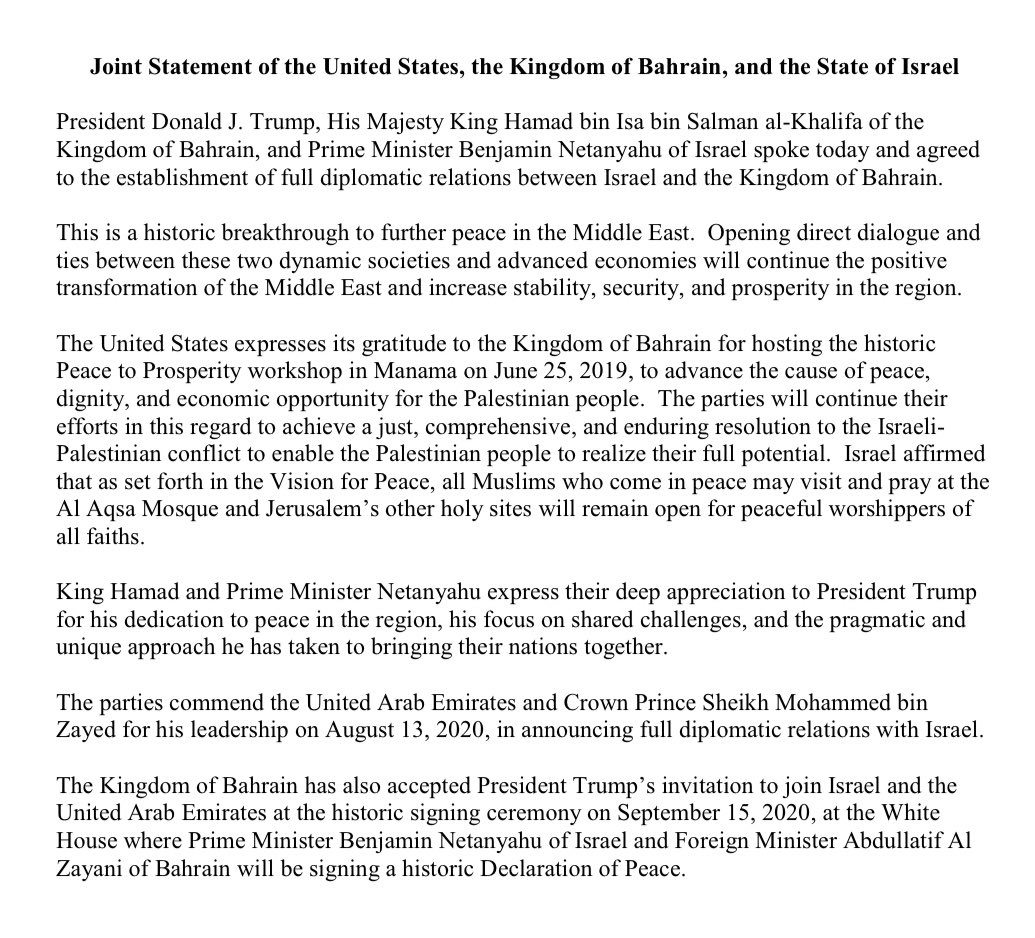 bahrain joint statement