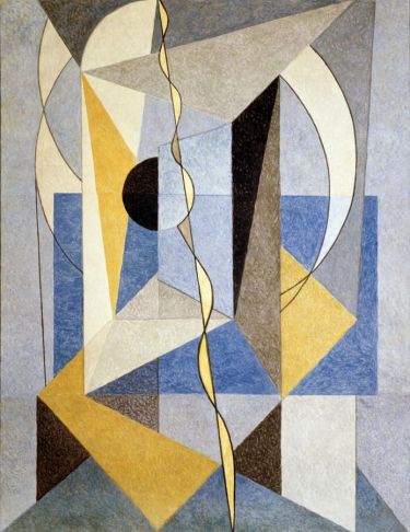 Abstract mural in the Meditation room