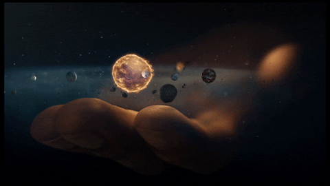 God holds universe ani