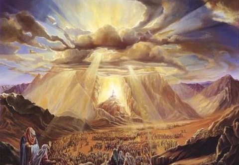 God descended on Mount Sinai
