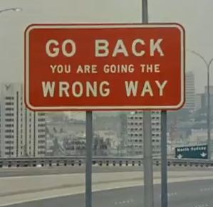 wrong way